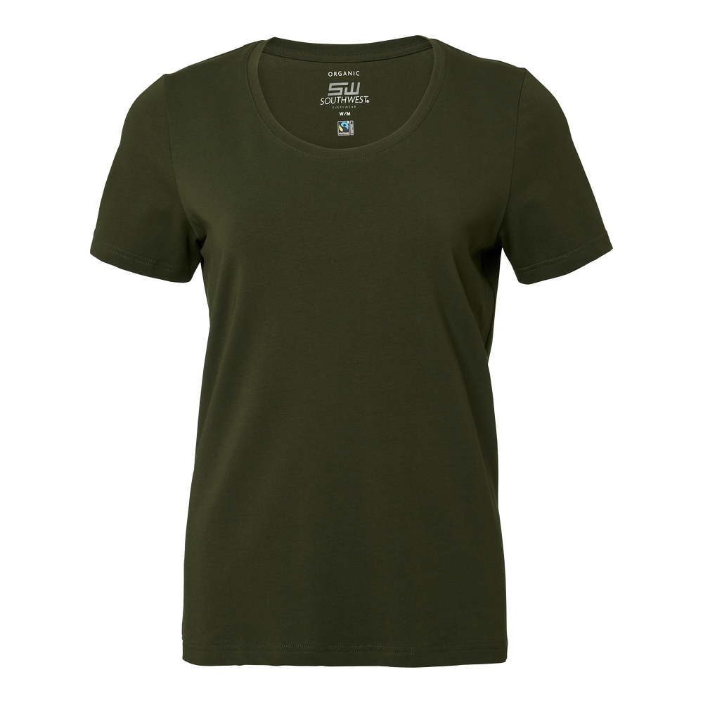 Nora T-shirt w - Dark olive