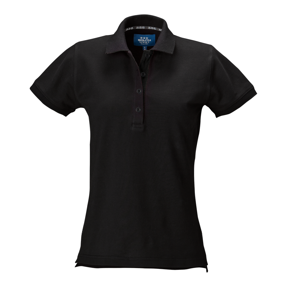 Marion solid Polo w - Black