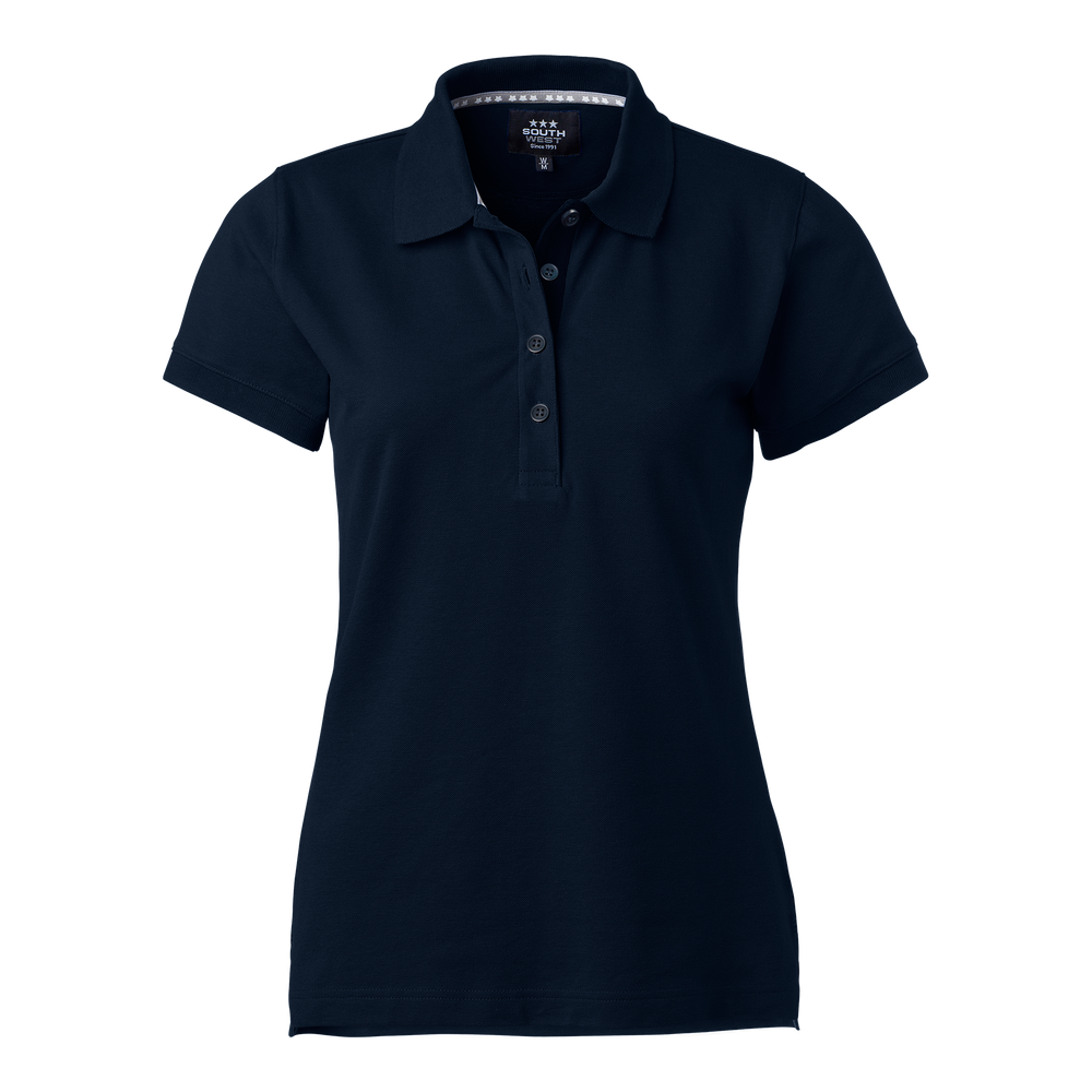 Marion solid Polo w - Navy