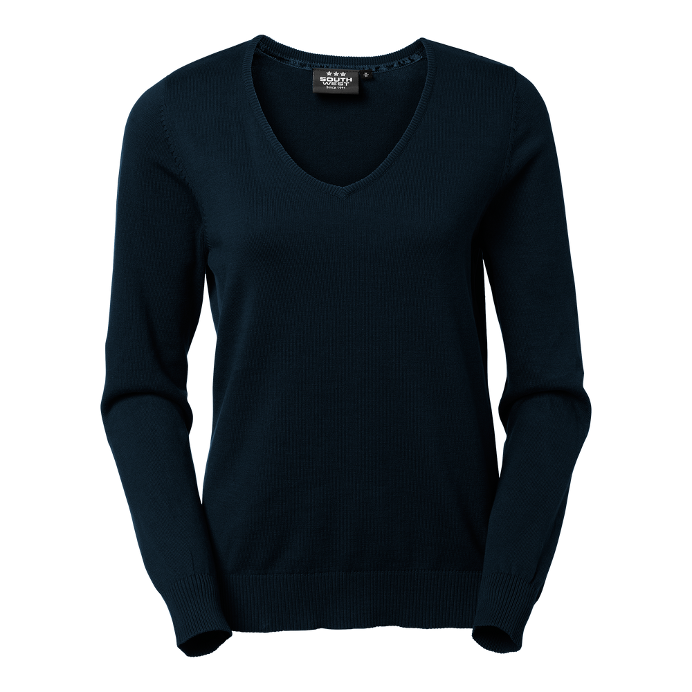 Coral Pullover V Neck w - Dark navy