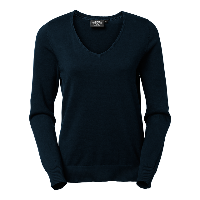 Coral Pullover V Neck w - Dark navy