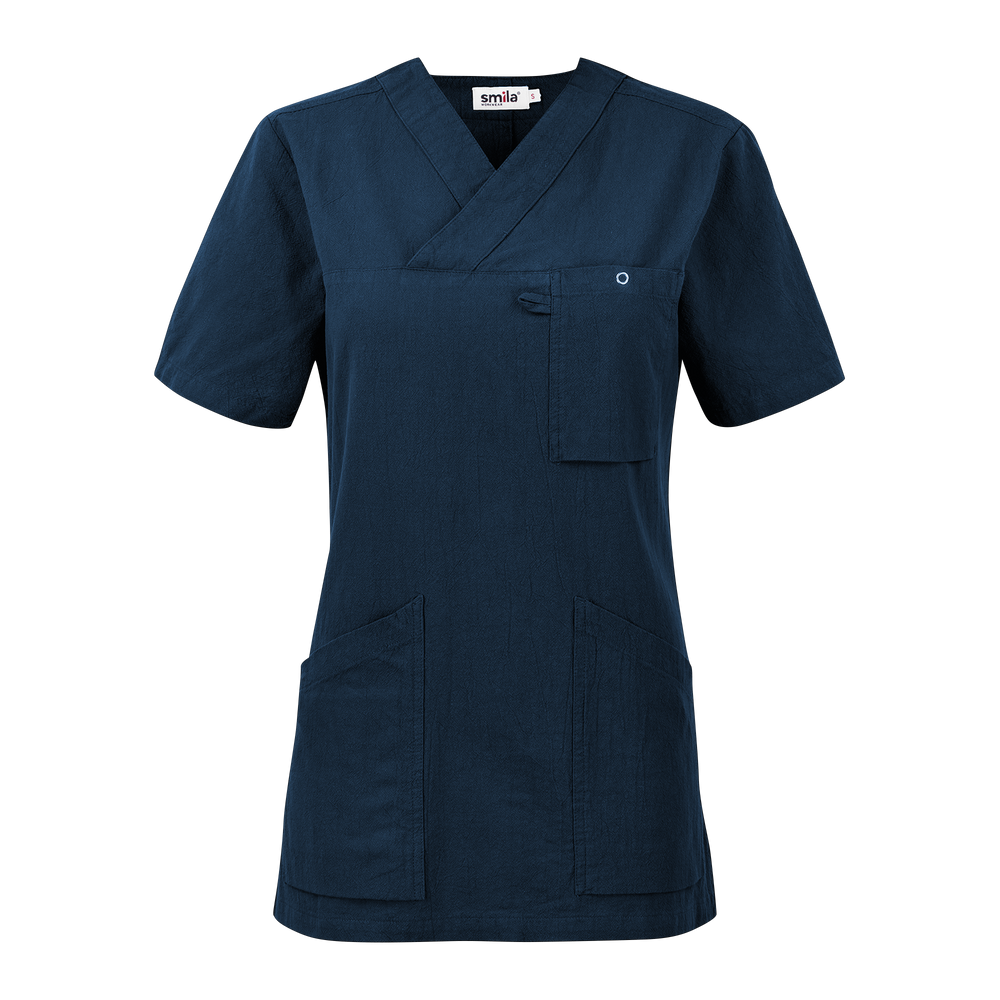 Carin Blouse w - Navy