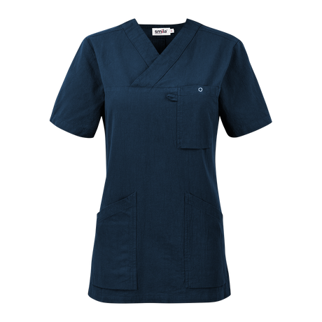 Carin Blouse w - Navy