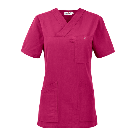 Carin Blouse w - Fuchsia