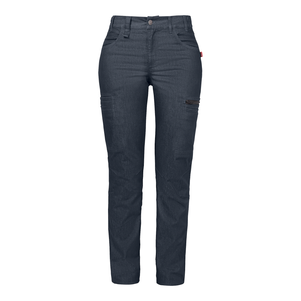 Fia Trousers w - Blue melange