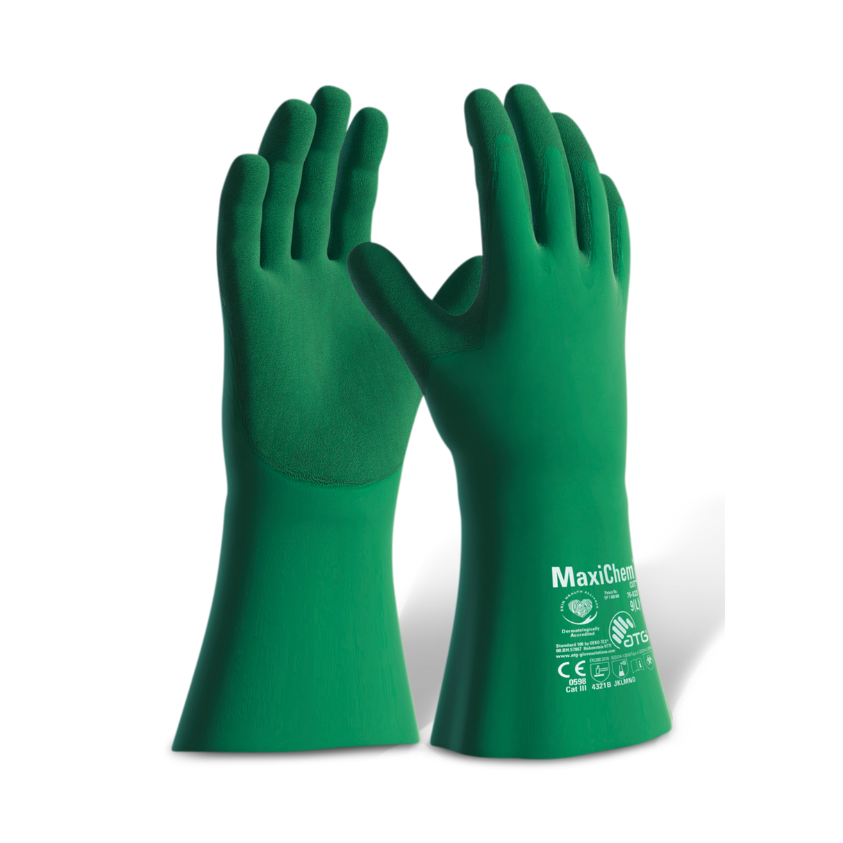 MaxiChem Cut Tritech Gloves - Green