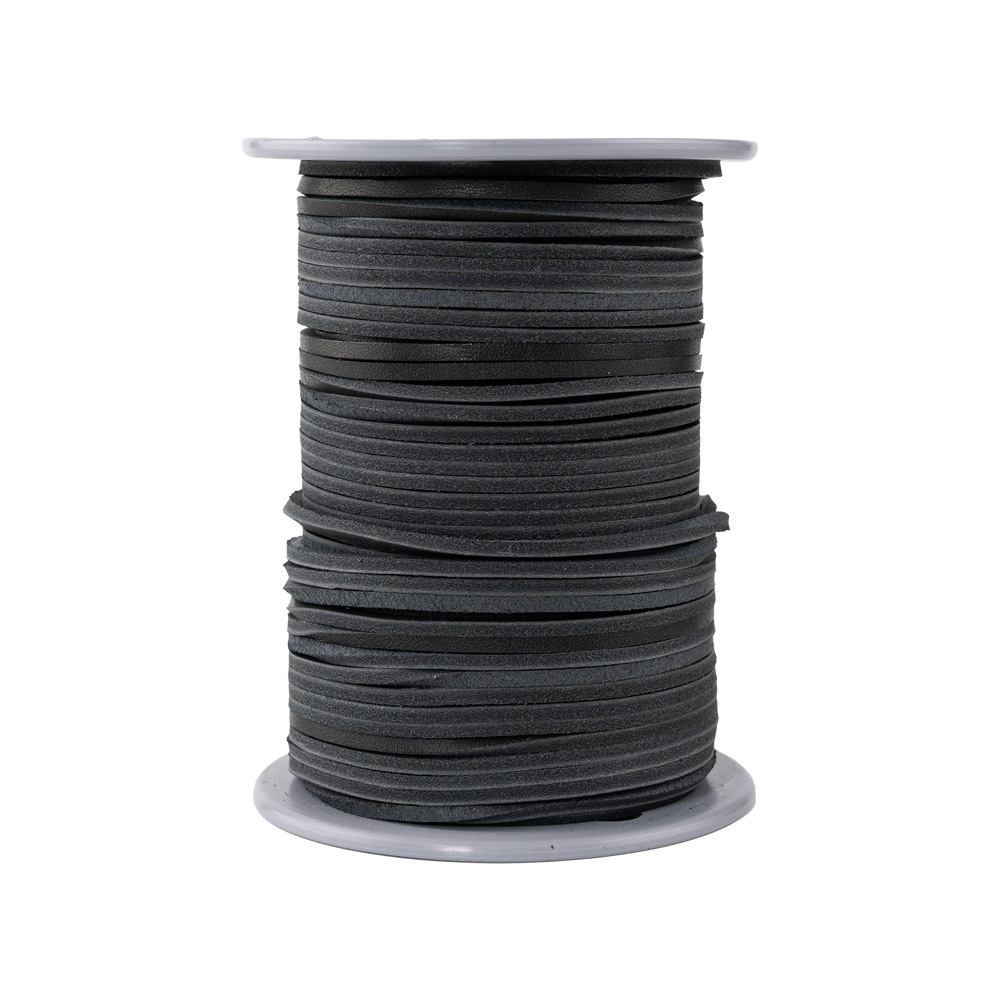 Leatherlace on role 50 M Shoelace - Black