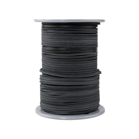 Leatherlace on role 50 M Shoelace - Black