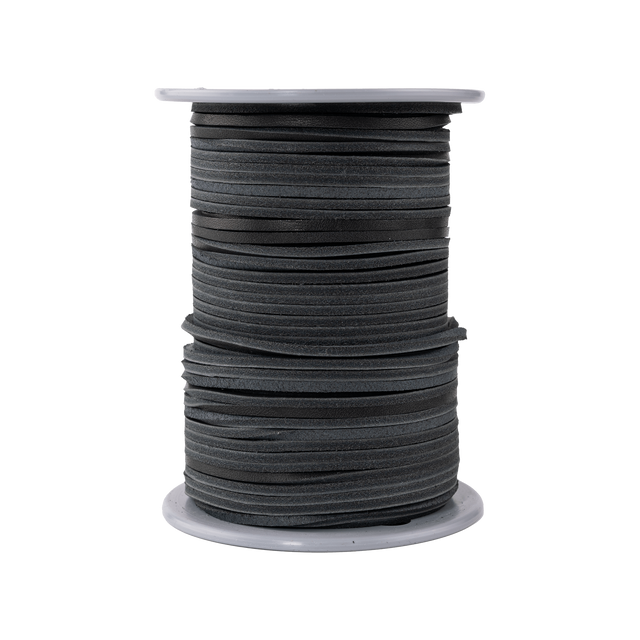 Leatherlace on role 50 M Shoelace - Black