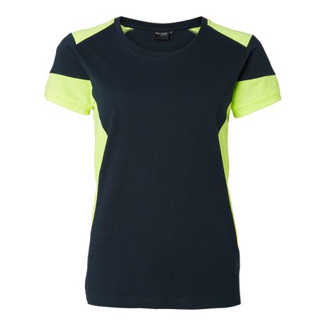 211 T-shirt w - Navy/fluorescent yellow