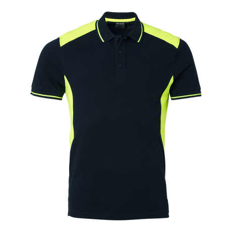 213 Polo - Navy/fluorescent yellow
