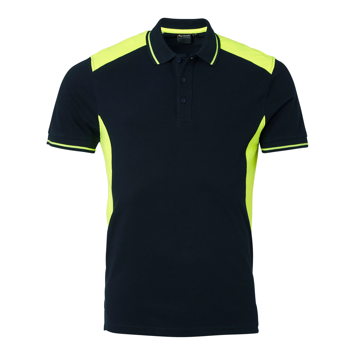 213 Polo - Navy/fluorescent yellow