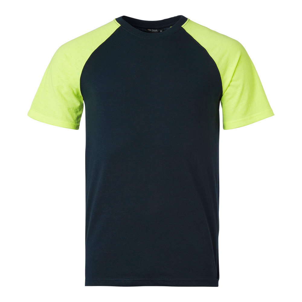 225 T-shirt - Navy/fluorescent yellow