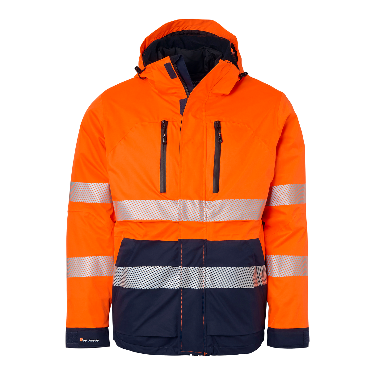 127 Jacket - Fluorescent orange/navy