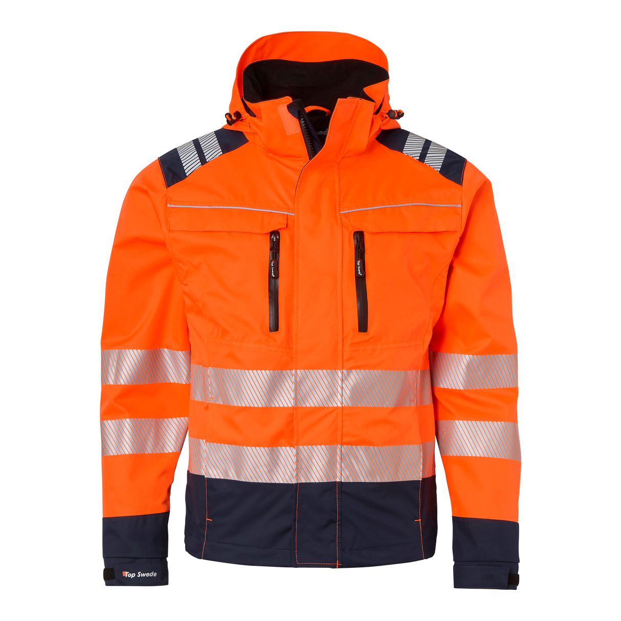 130 Jacket - Fluorescent orange/navy