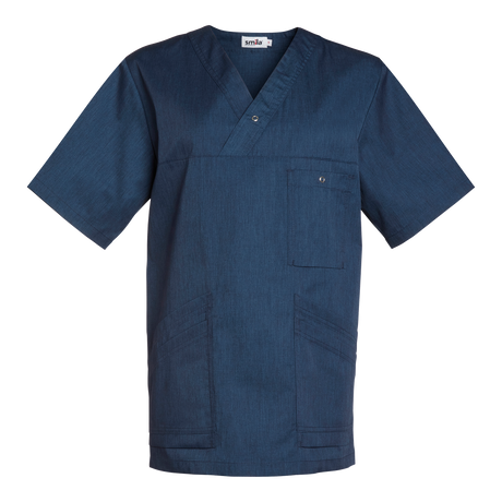 Malte V-Tunic - Blue melange