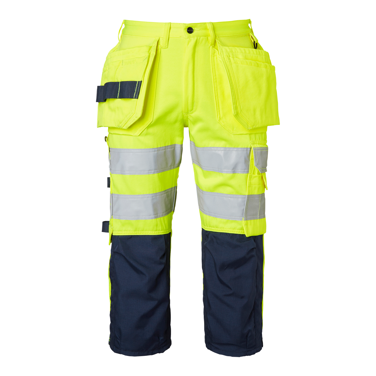 218 Craftsmen 3/4 Trousers - Fluorescent yellow/navy