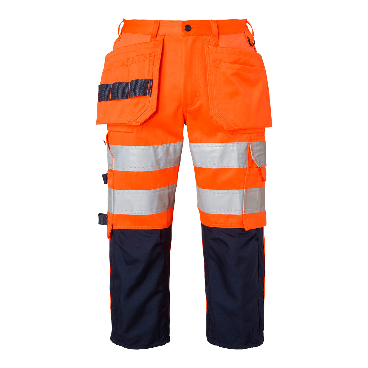 218 Craftsmen 3/4 Trousers - Fluorescent orange/navy