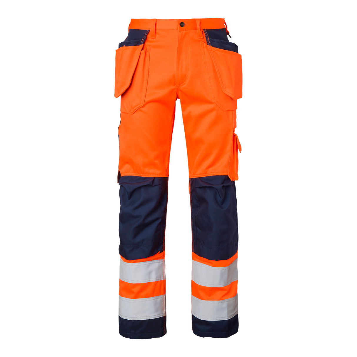 2516 Craftsmen Trousers - Fluorescent orange/navy