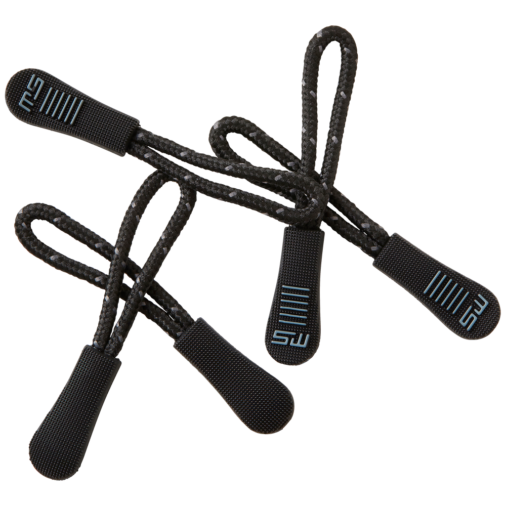 Zip-puller SW 5-pack - Black/reflective