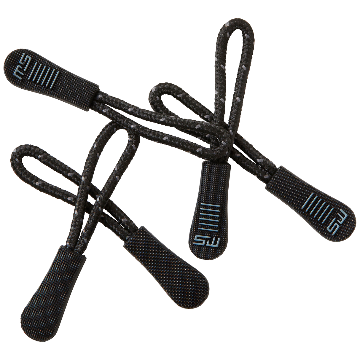 Zip-puller SW 5-pack - Black/reflective