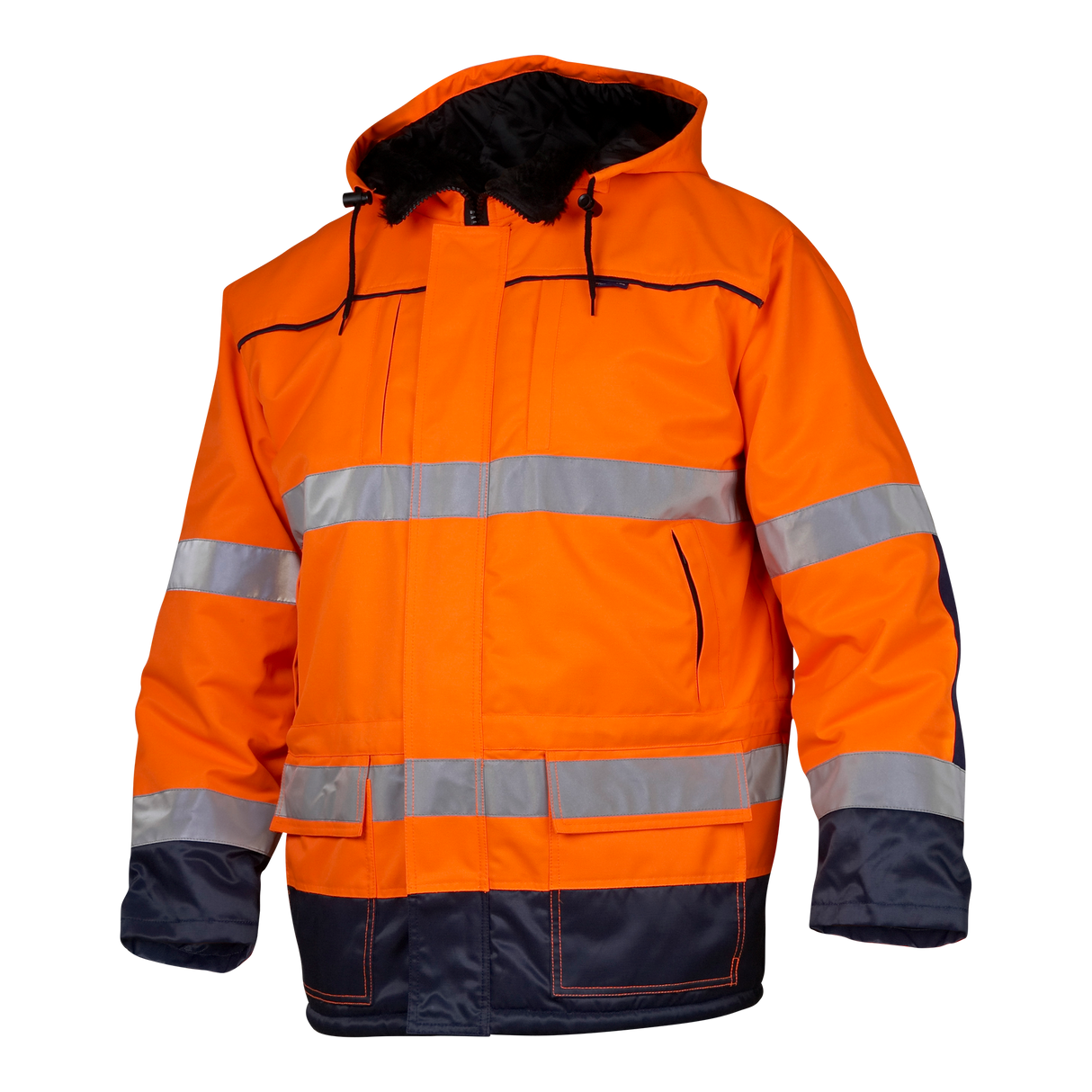 6216 Parka - Fluorescent orange/navy