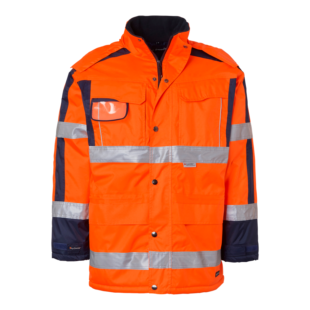 6317 Parka - Fluorescent orange/navy
