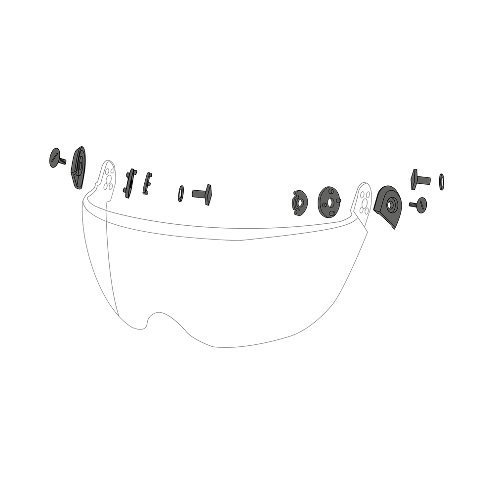 Theia Visor Screws Helmet Acc - Black