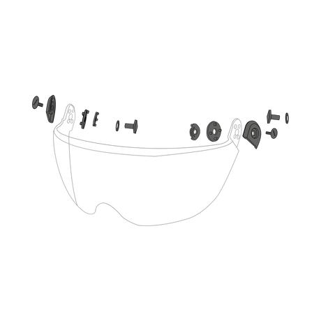 Theia Visor Screws Helmet Acc - Black