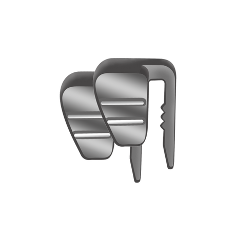 Hearing Fitting Pin Helmet Accessories - Black