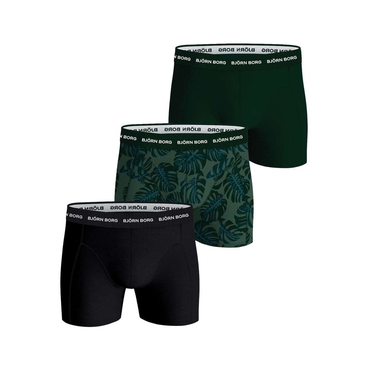Boxer 3-p Underwear - Black/green