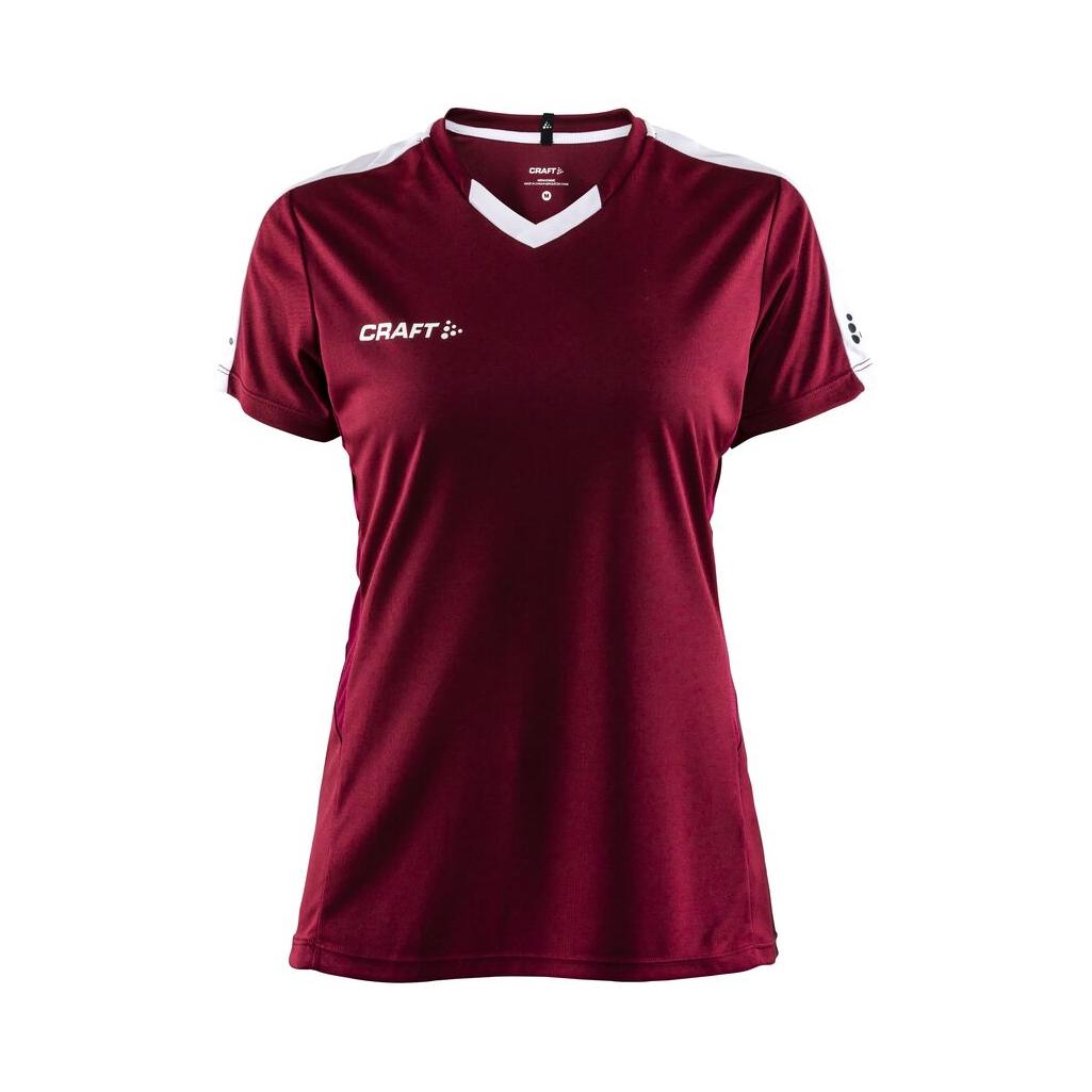 Progress Jersey Contrast W - Maroon - Front