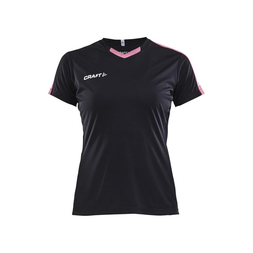 Progress Jersey Contrast W - Black/Pink - Front