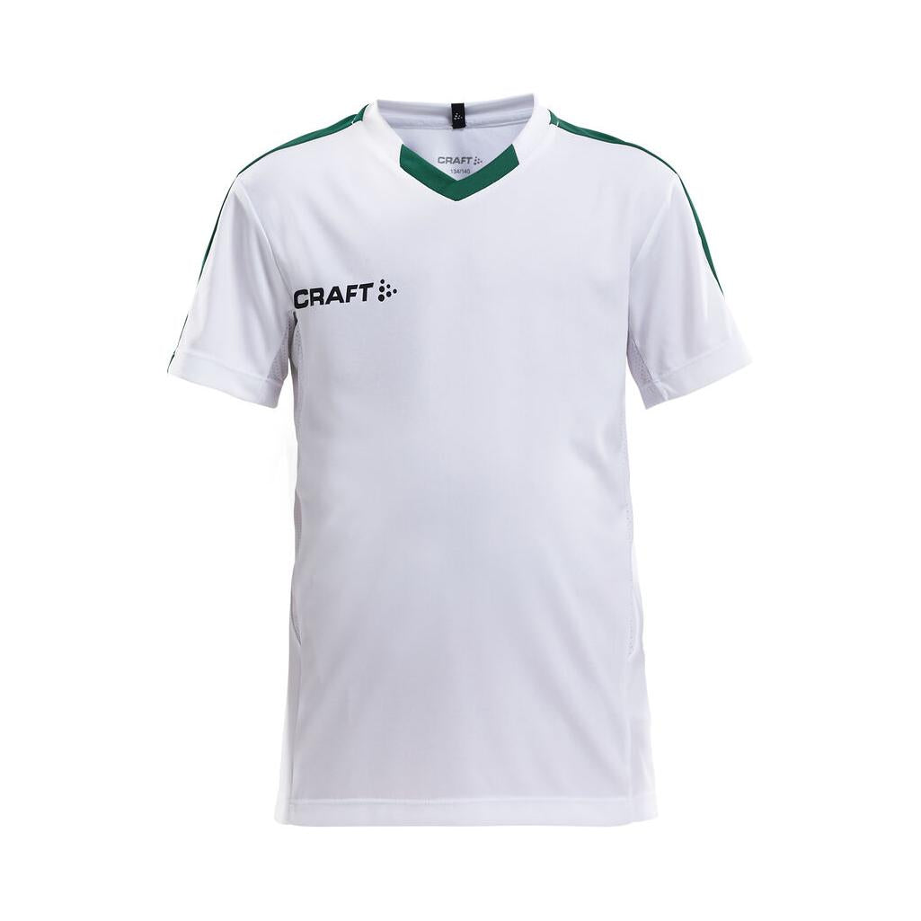 Progress Jersey Contrast Jr - White/Green - Front