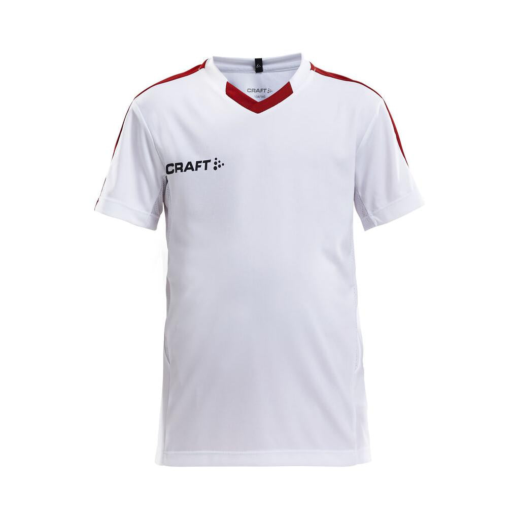 Progress Jersey Contrast Jr - White/Bright Red - Front