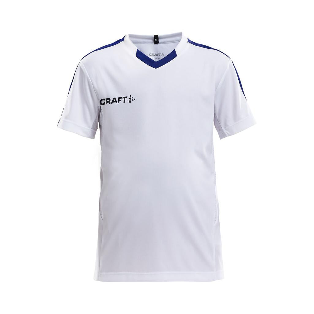 Progress Jersey Contrast Jr - White/Club Cobolt - Front