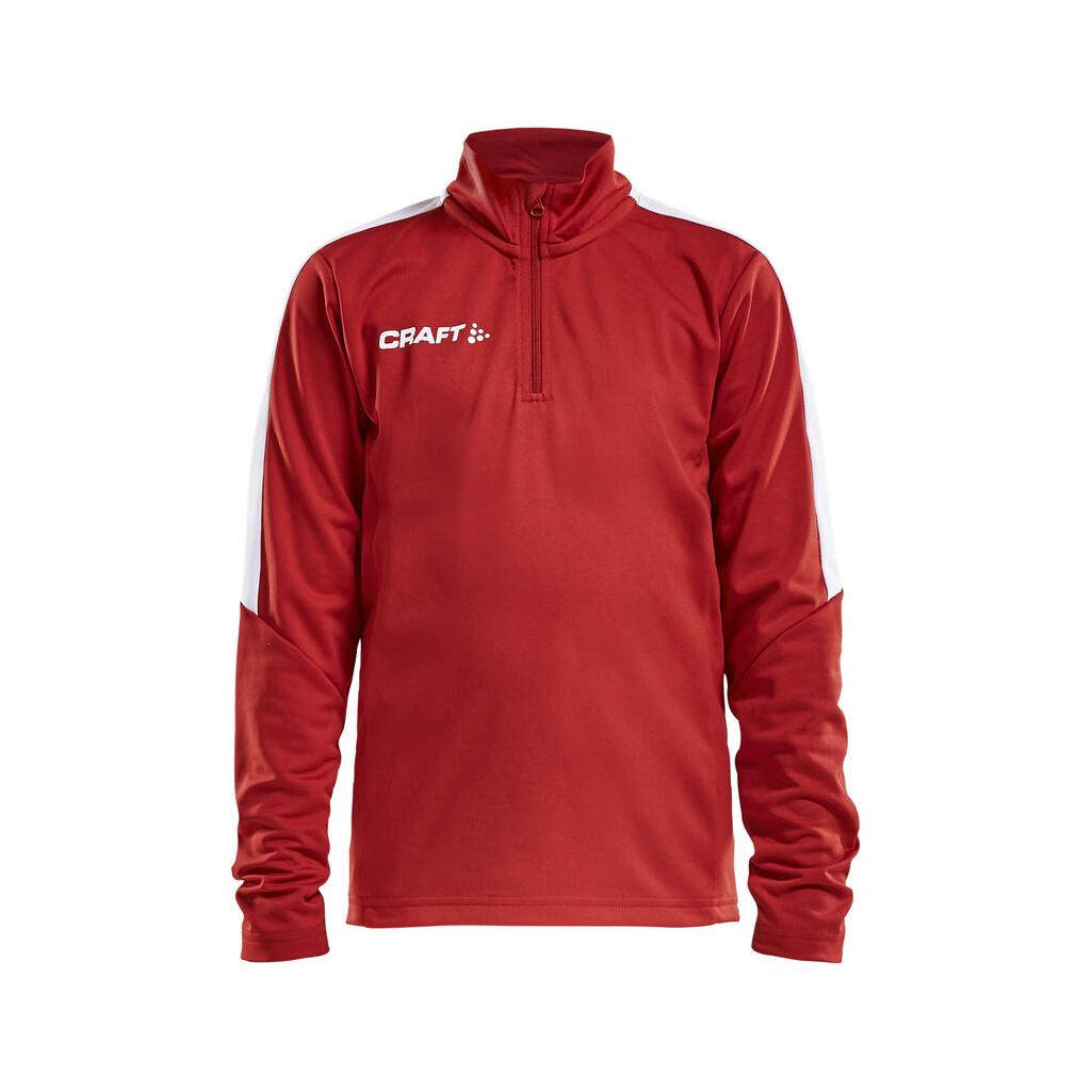 Progress Halfzip Ls Tee Jr - Red - Front