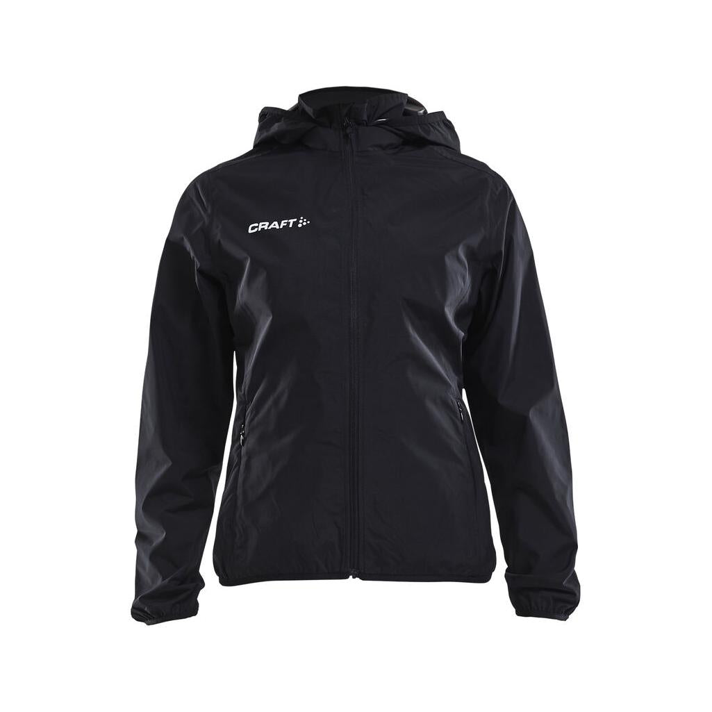 Jacket Rain W - Black - Front