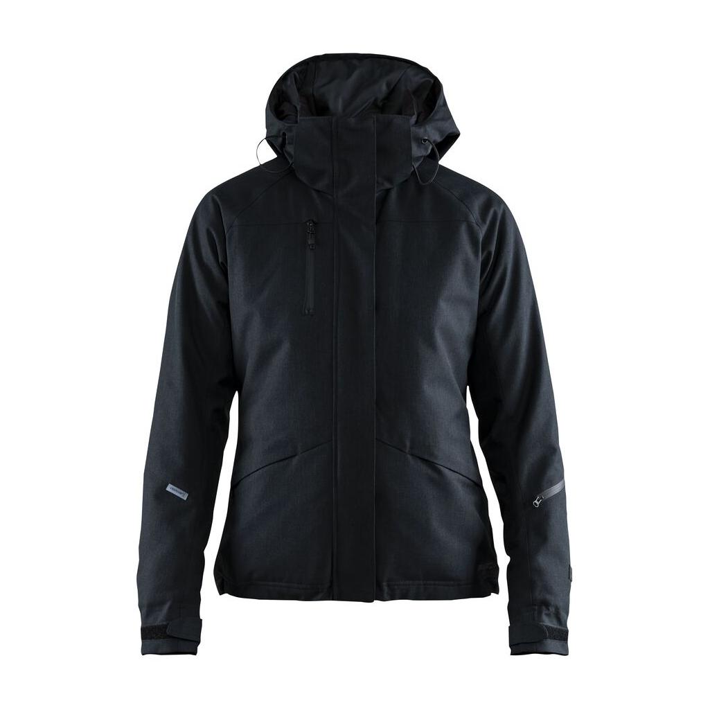 Mountain Padded Jkt W - Black Melange/Black - Front