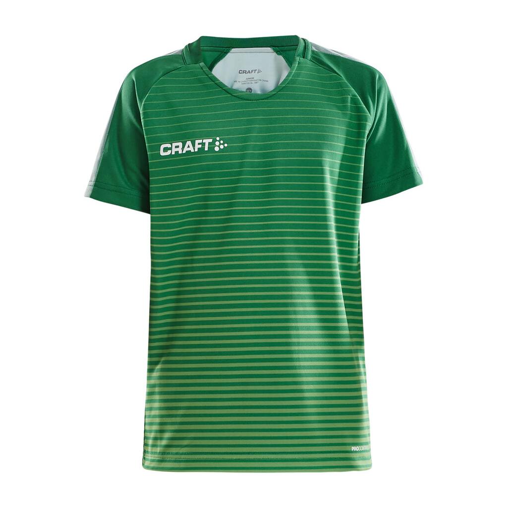 Pro Control Stripe Jersey Jr - Green/Craft Green - Closeup 6