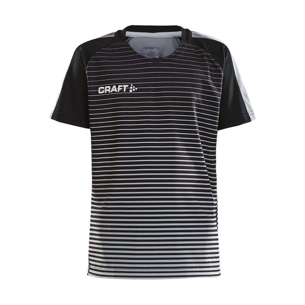 Pro Control Stripe Jersey Jr - Black/Silver - Front