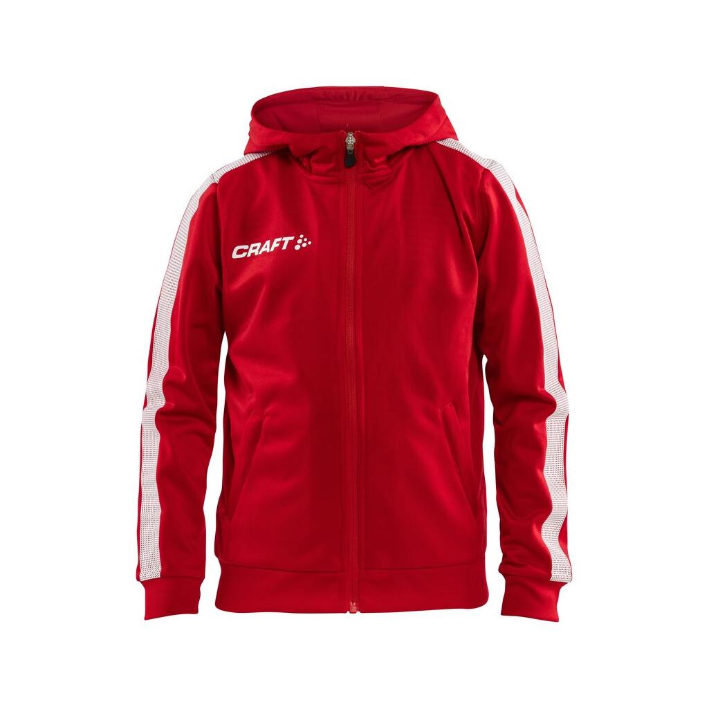 Pro Control Hood Jacket Jr - Red/White - Front