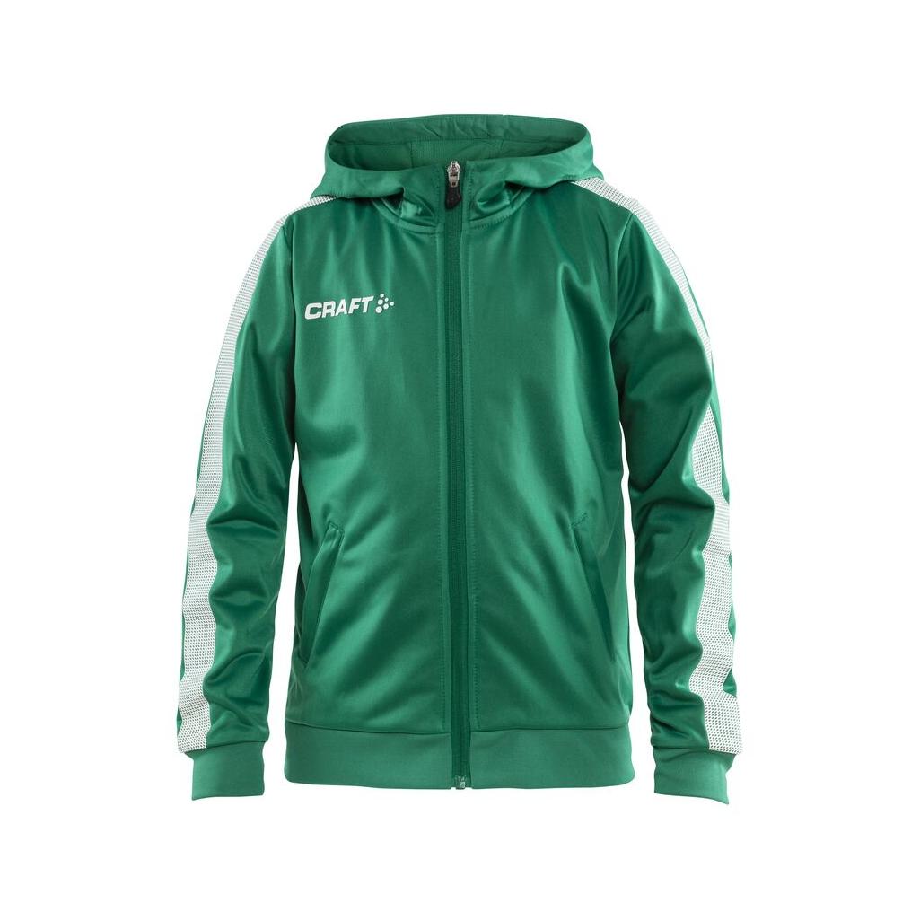 Pro Control Hood Jacket Jr - Green/White - Front