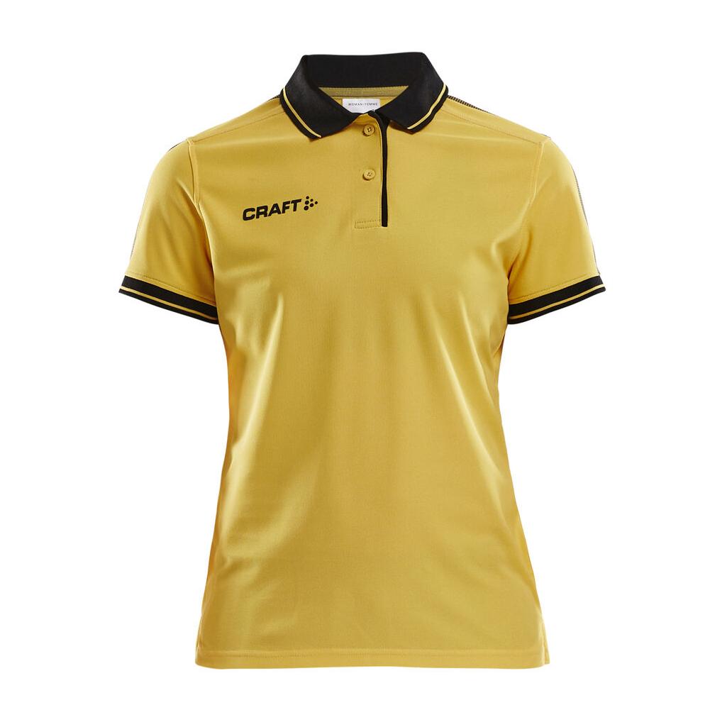 Pro Control Poloshirt W - Yellow/Black - Closeup 6
