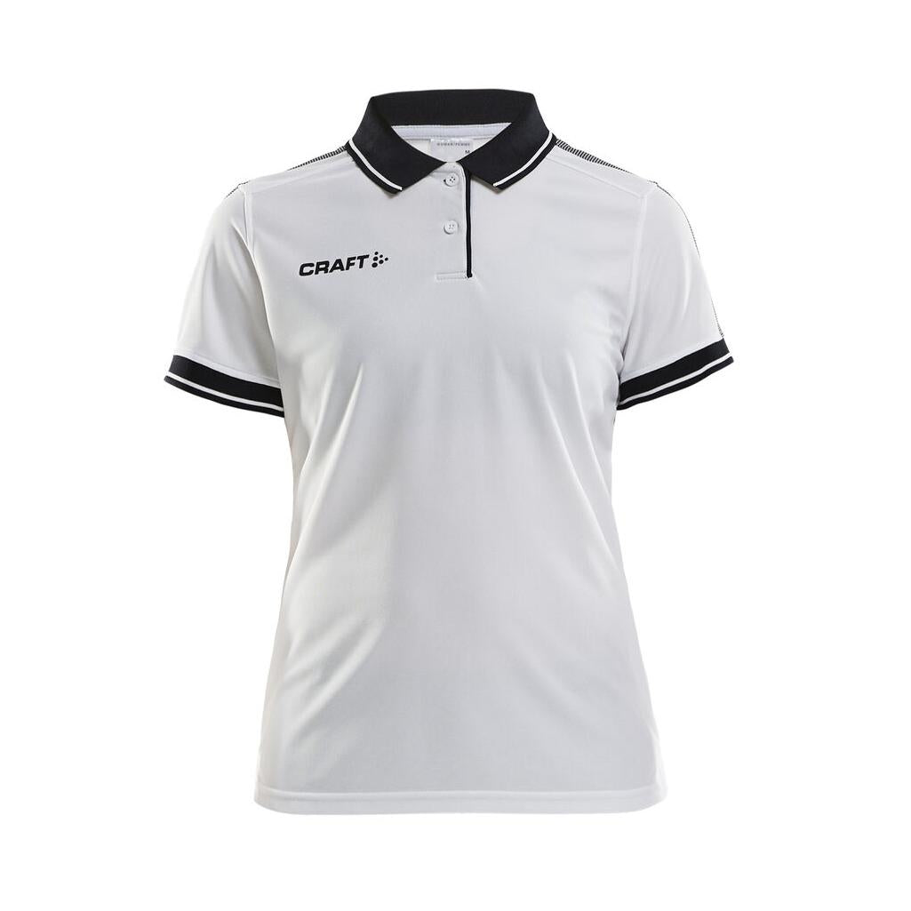 Pro Control Poloshirt W - White/Black - Closeup 6