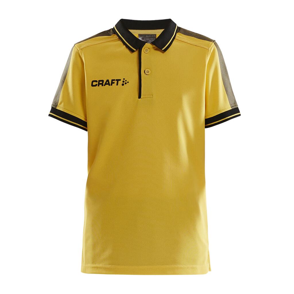 Pro Control Poloshirt Jr - Yellow/Black - Front