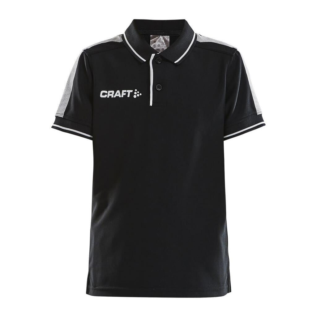 Pro Control Poloshirt Jr - Black/White - Front