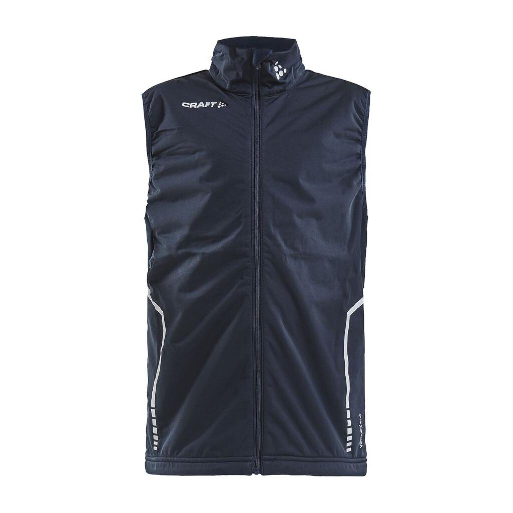Warm Club Vest Jr - Dark Navy - Front