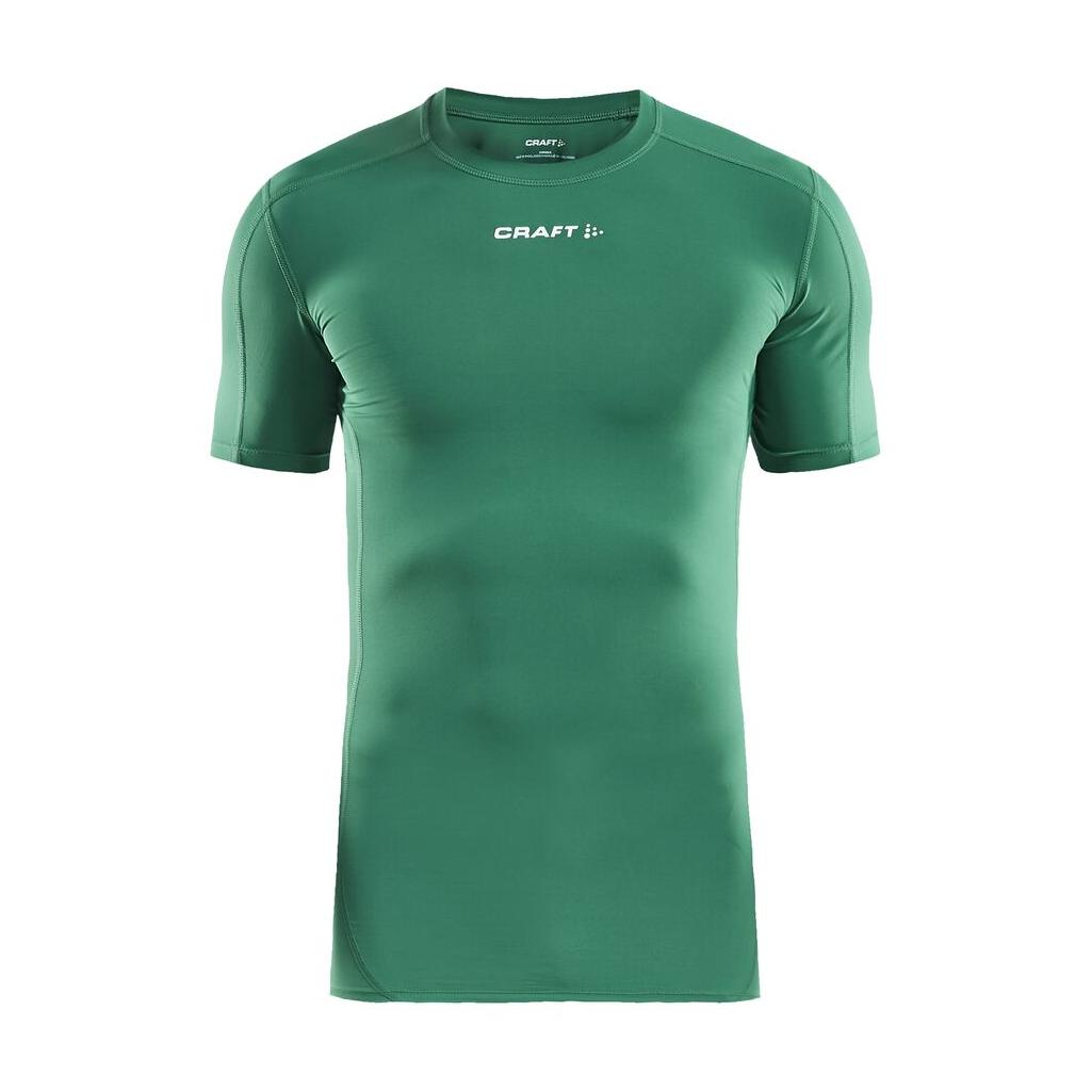 Pro Control Compression Tee Un - Green - Front