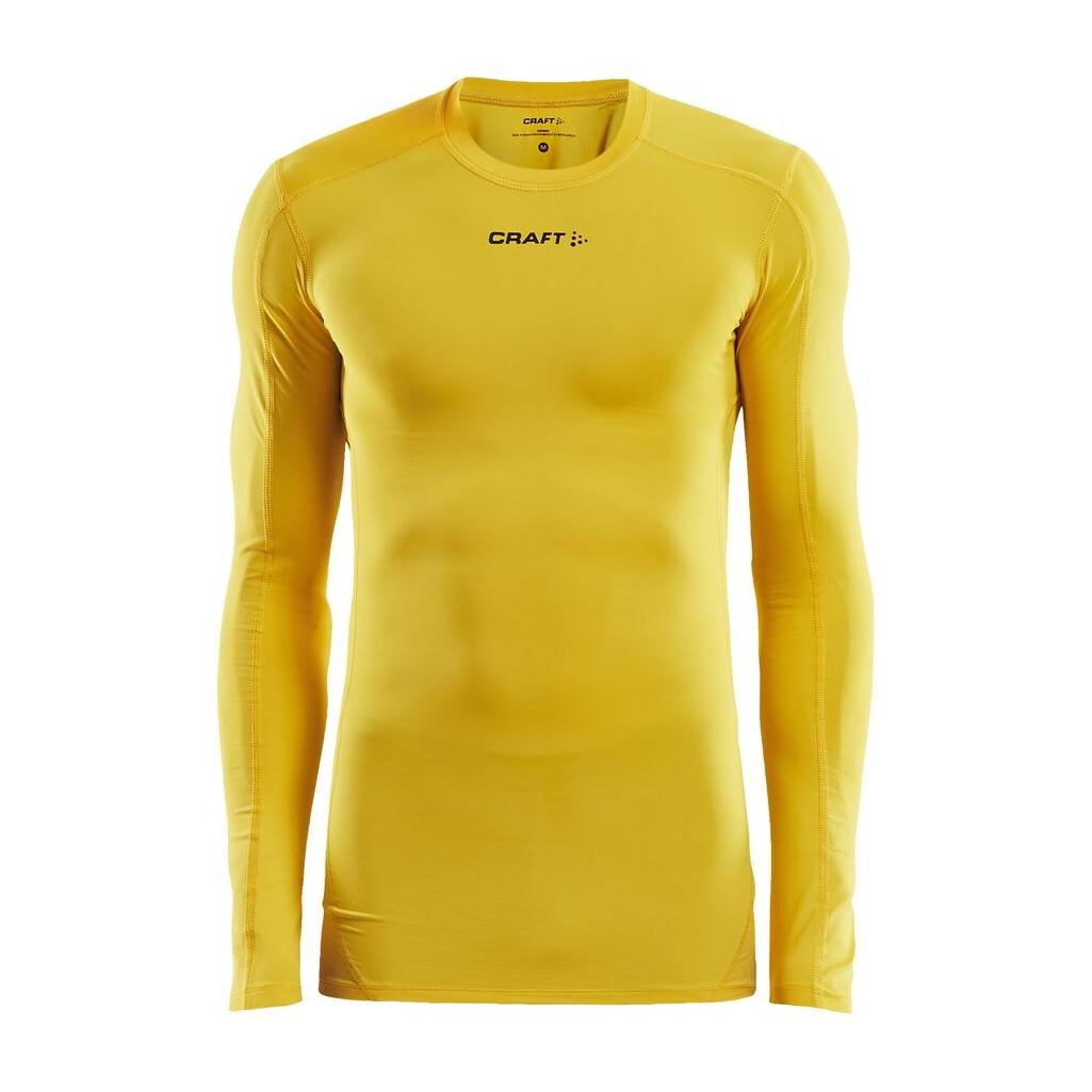 Pro C Compression Long Sle Un - Yellow - Front